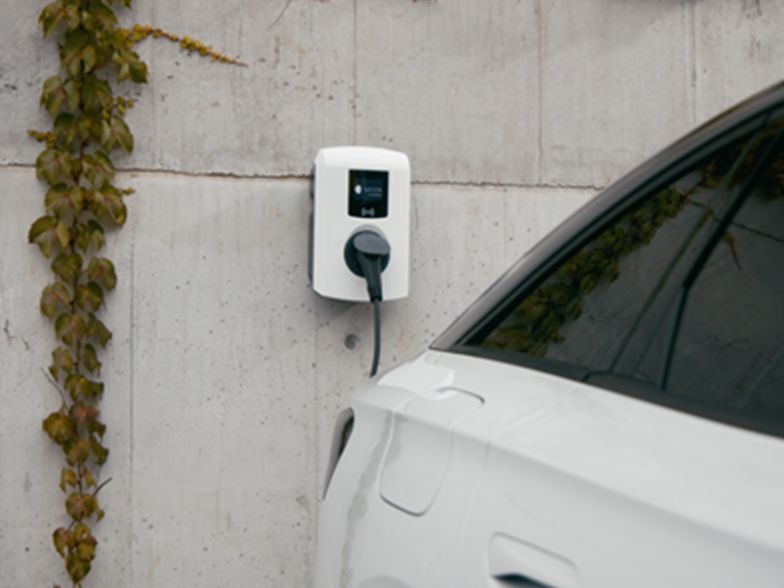 Wallbox mounted on a wall