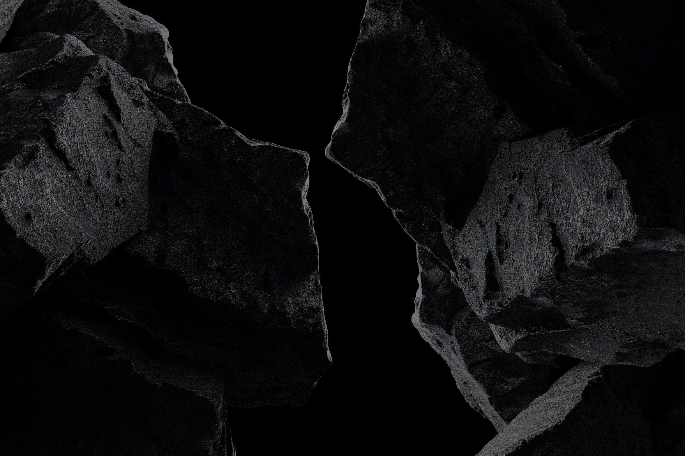 Dark boulders
