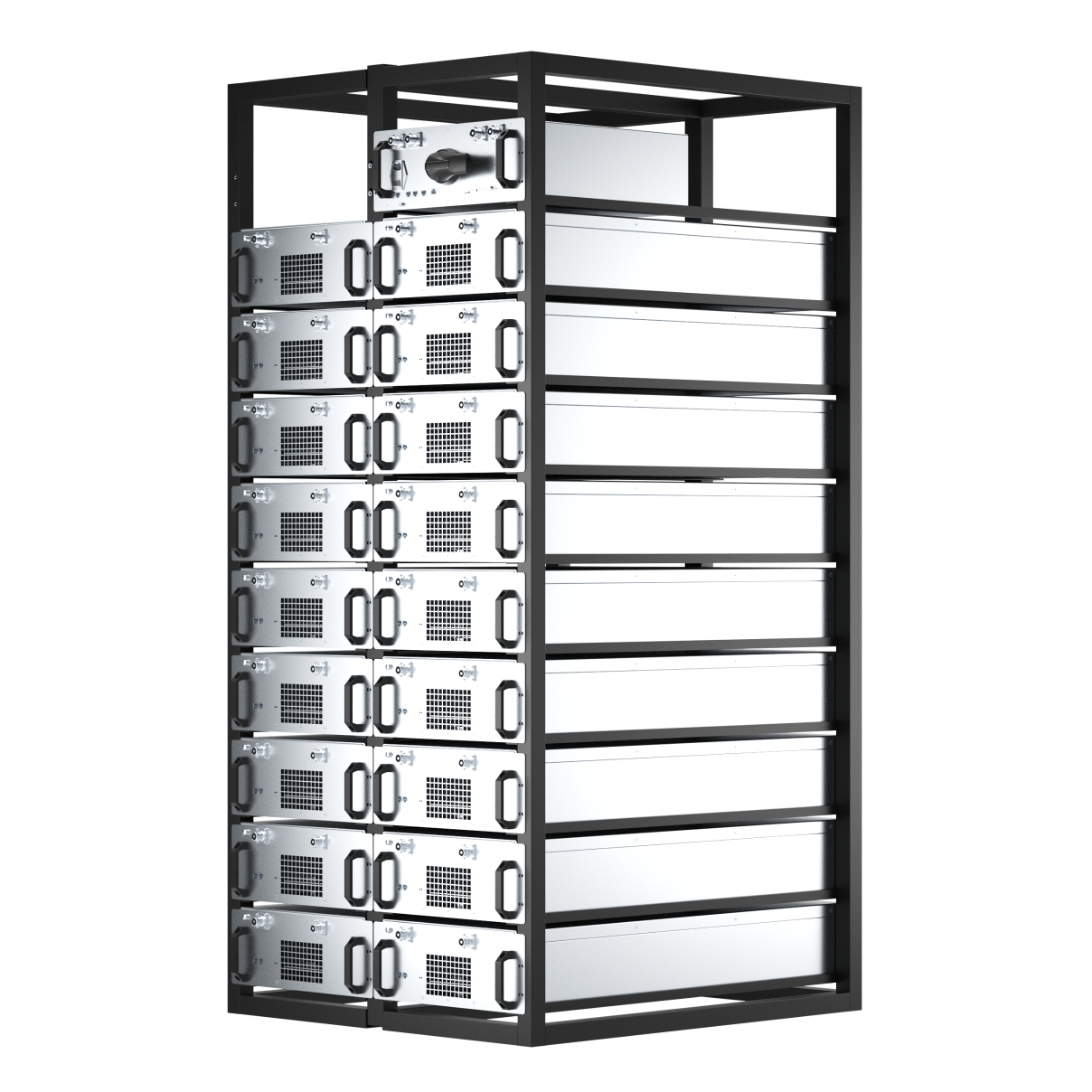 Energy storage inside sideways