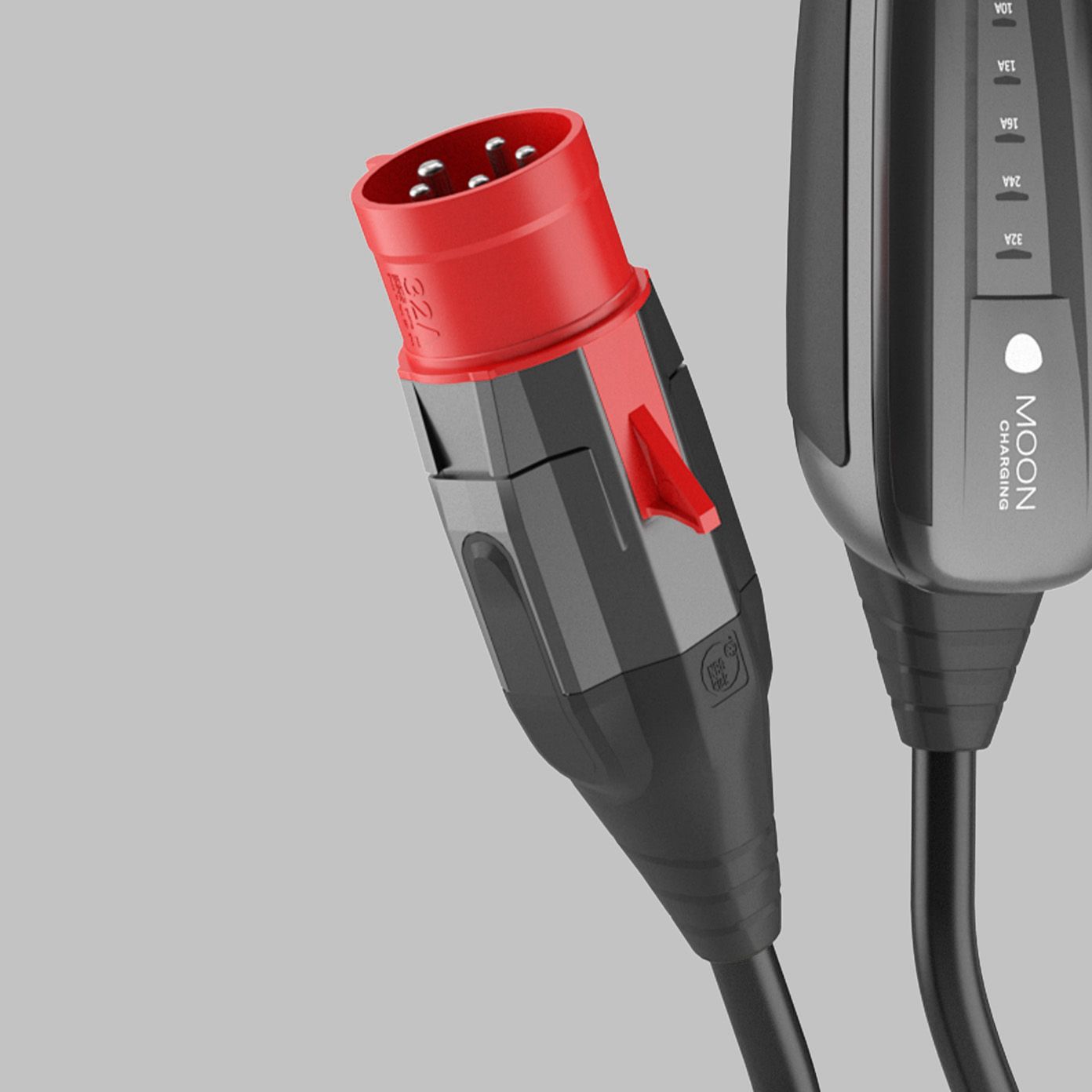Close-up of the plug of a POWER2Go cable