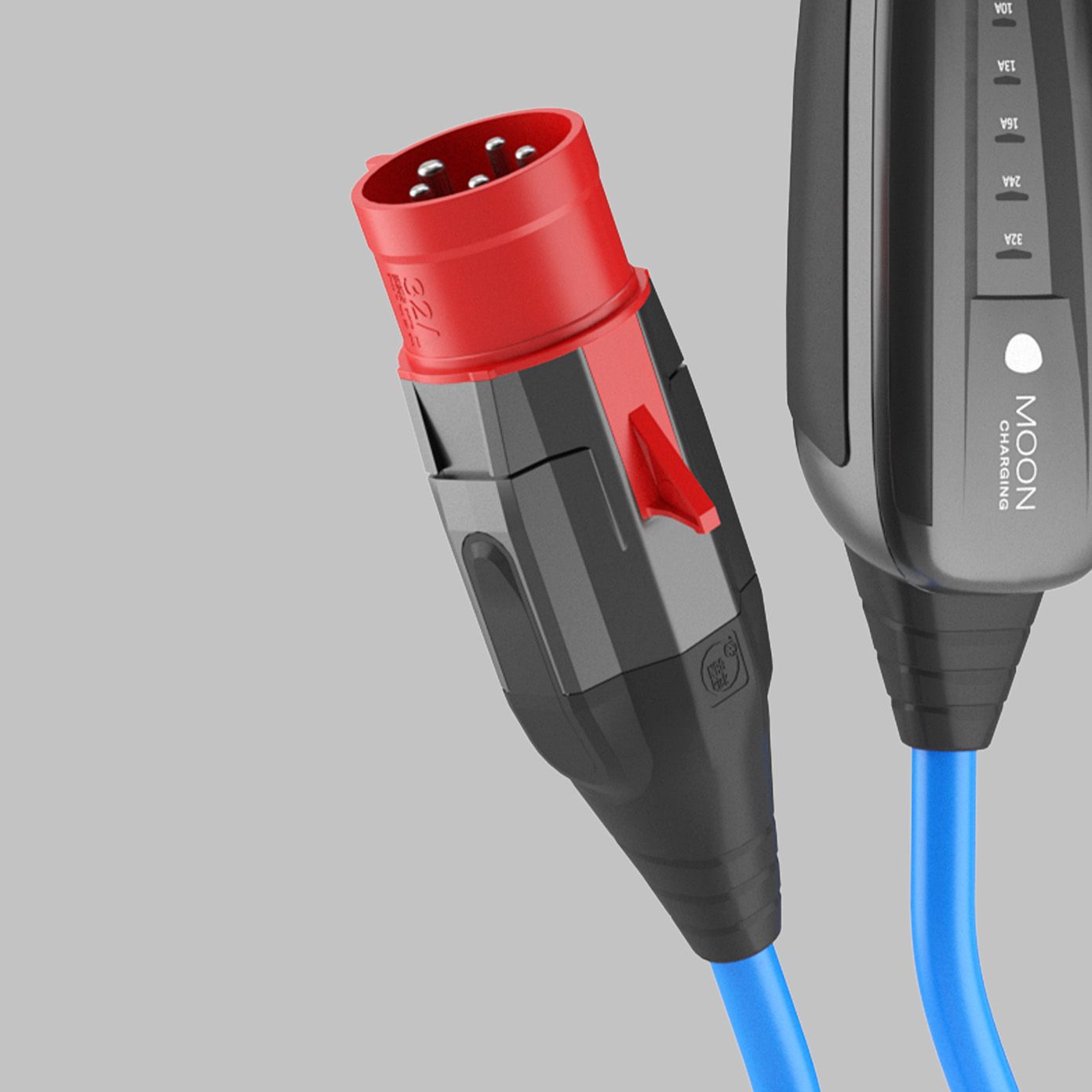 Close-up of the plug of a POWER2Go cable