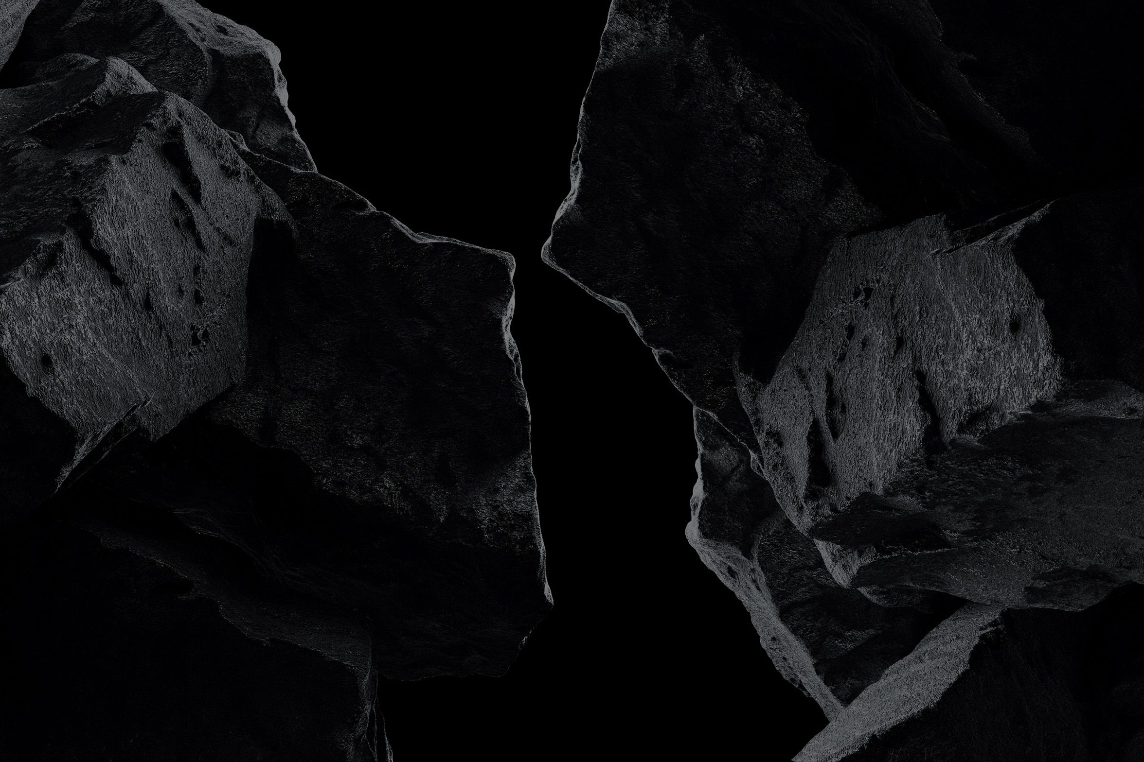 Dark boulders