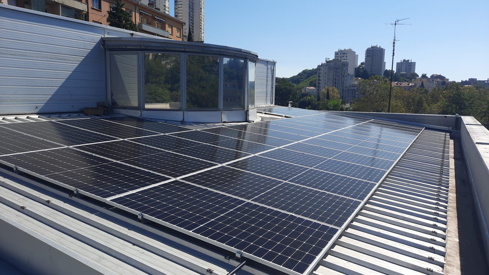 PV system on a roof