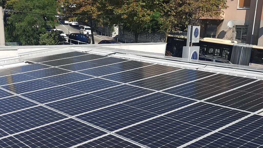 PV system on a roof