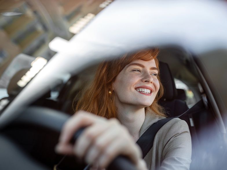 Woman in a car