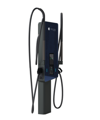 Charging station on a stand, POWER Charger 50 DC, Hypercharger HYC50 from Alpitronic