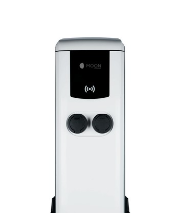 MOON PG-Line doubl3 socket front picture, big display, form Alfen