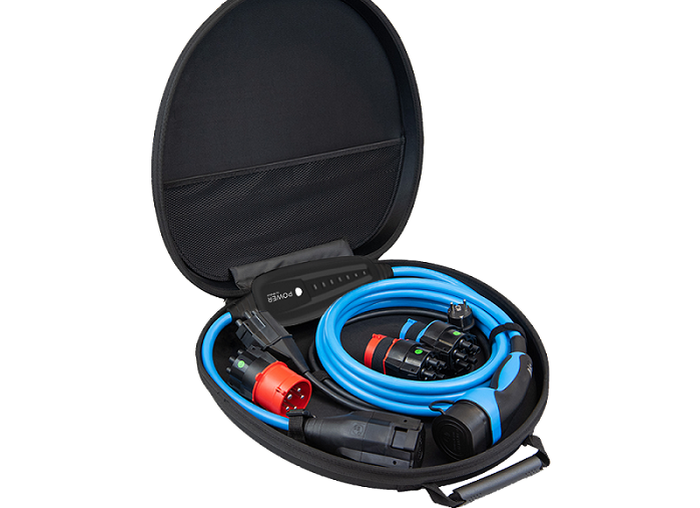 POWER2Go chargign cable for mobile charging in a box