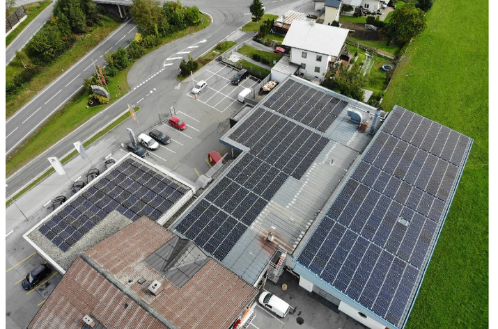 Radstadt PV system from MOON POWER flight view  